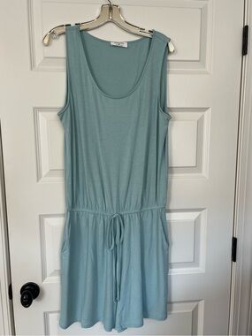 New, Boutique Item- Zenana Sleeveless Romper in Mint Green